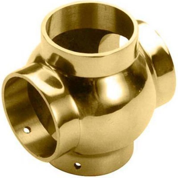 Lavi Industries Lavi Industries, Ball Cross, for 1.5" Tubing, Polished Brass 00-706/1H